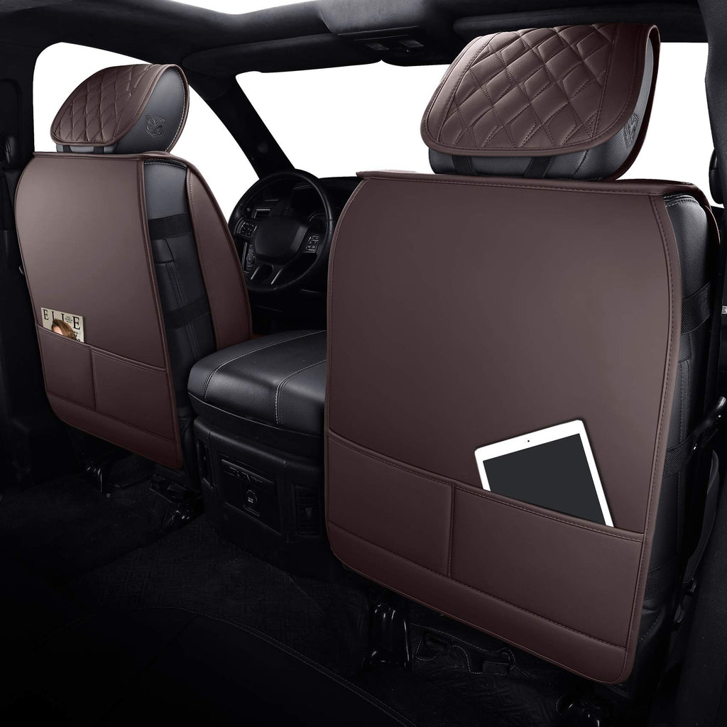 Aierxuan Dodge Ram Front Seat Covers Custom Fit 2009-2026 1500/2500/3500 Truck Pickup Crew Quad Regular Cab Heavy Duty Waterproof Leather Airbag Compatible Cushions(2 PCS Front/Black)