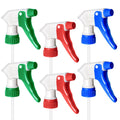 Uineko 6 Pack Universal Spray Bottle Replacement Nozzle, Mist & Stream Trigger Sprayer for 16oz 24oz 32oz Bottles, Heavy Duty Mister Head Part w/ 10.2 Inch Tube for Cleaning Solutions, Car Detailing
