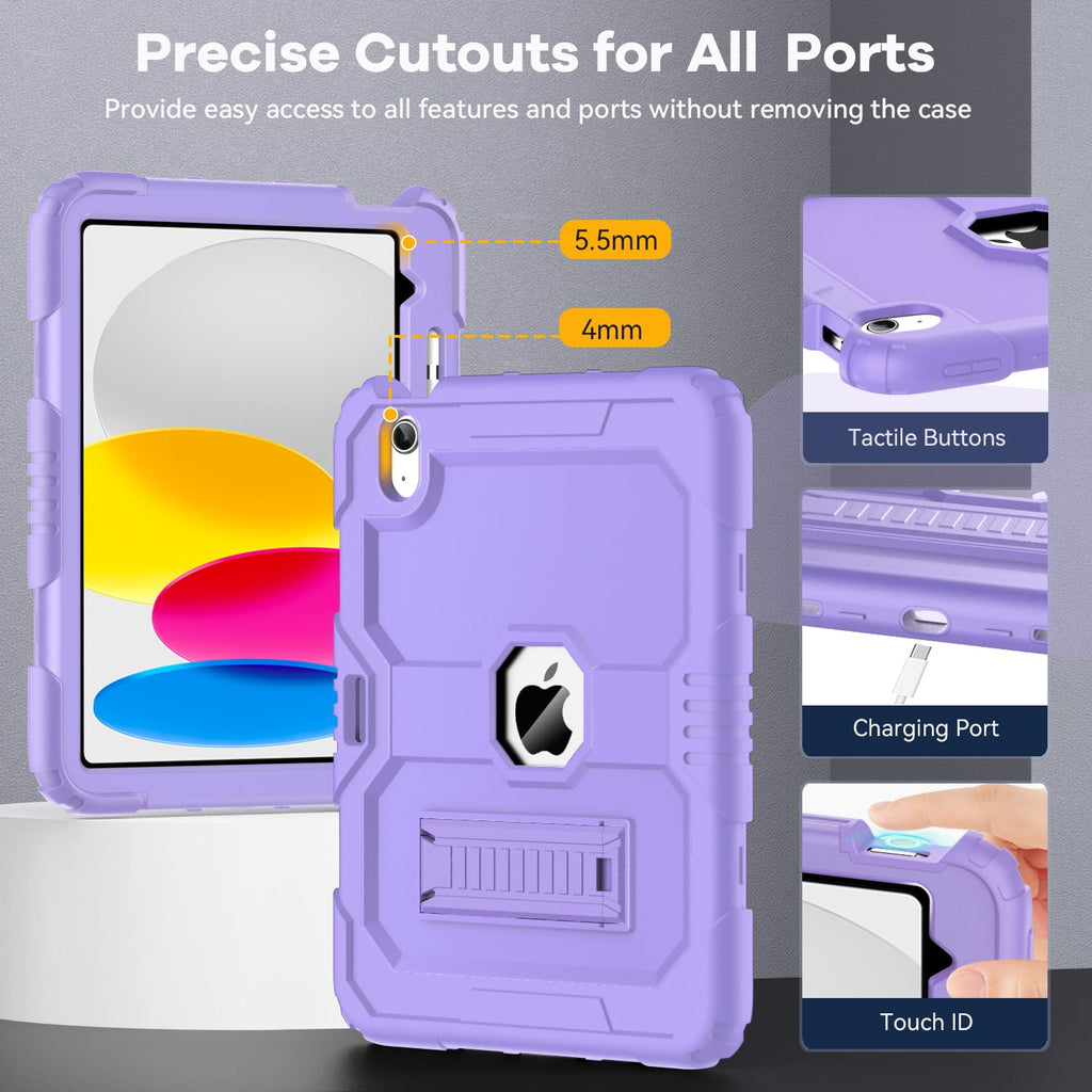 OKP Case for iPad 9th/ 8th/ 7th Generation (2021/2020/2019), Heavy Duty 10.2 inch iPad Shockproof Rugged Protective Cover with Built-in Stand, Hard iPad 9 8 7 Gen Cases for Kids Girls Boys, Black
