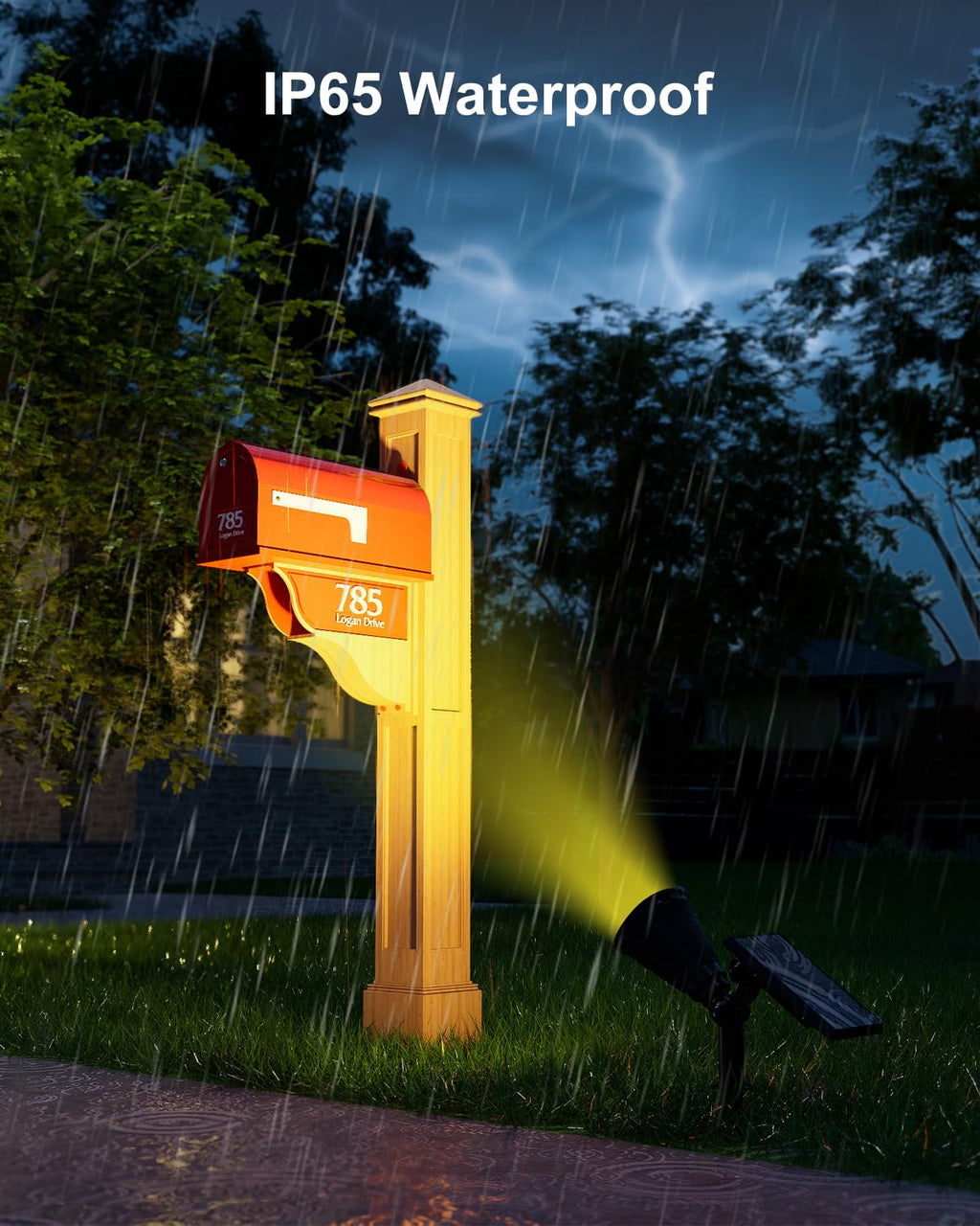 Solar Power Spot Lights Outdoor Waterproof for Christmas Decorations, Flag, Tree, Wreath, Santa Claus, Snowman, Bright LED Landscape Lamp Uplights for Outside Garden, Yard, Patio, Sidewalk,Warm White
