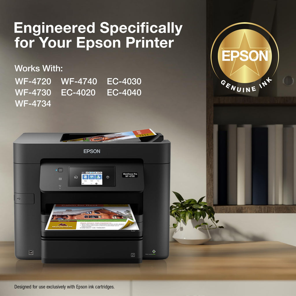 EPSON 802 DURABrite Ultra Ink High Capacity Black Cartridge (T802XL120-S) Works with WorkForce Pro WF-4720, 4730, 4734, 4740