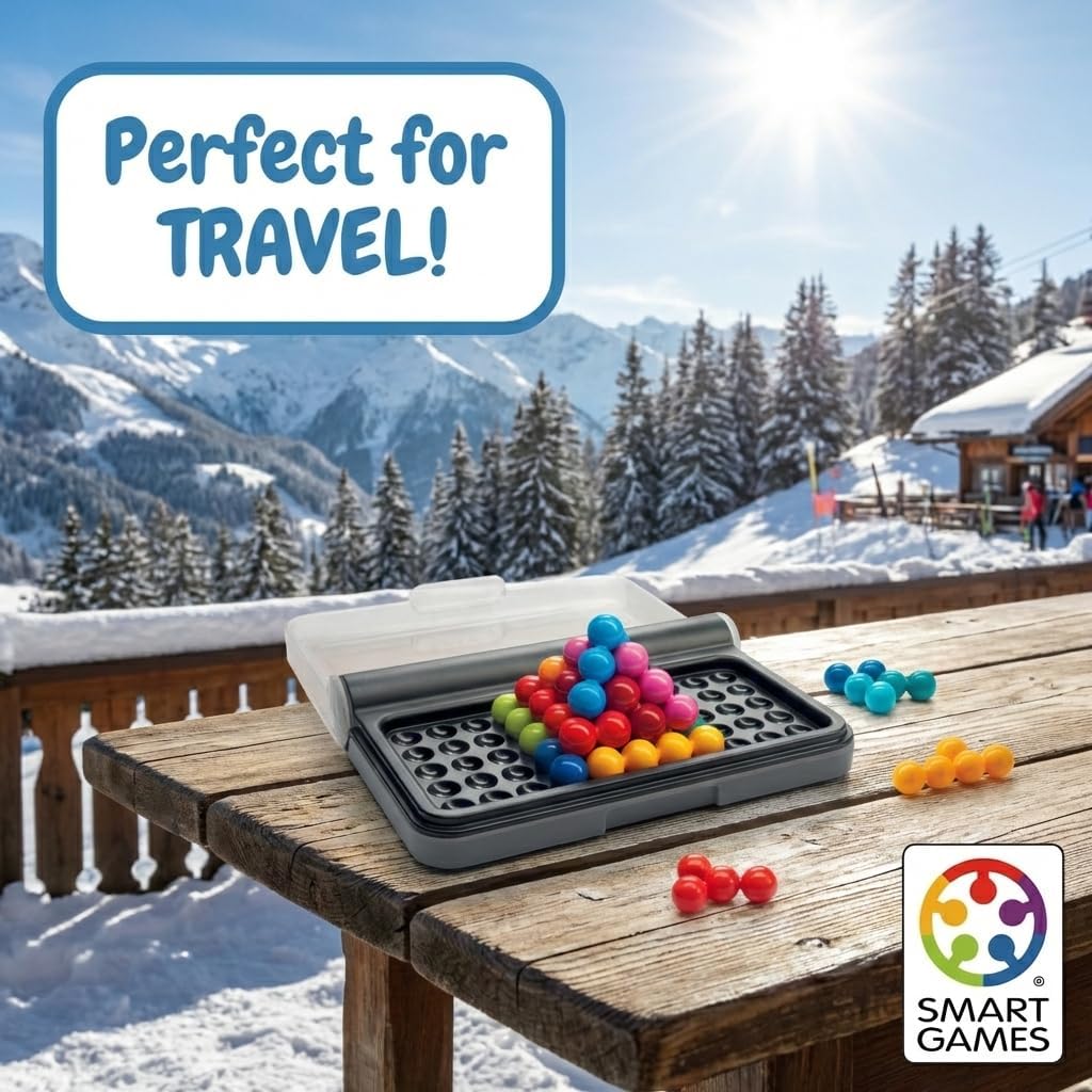 SmartGames IQ Puzzler Pro | Boost Logic and Problem Solving Skills | Level Up with 120 2D and 3D Challenges from Easy to Expert | Great for Ages 6 - Adult | A Fun Travel Game in a Portable Case