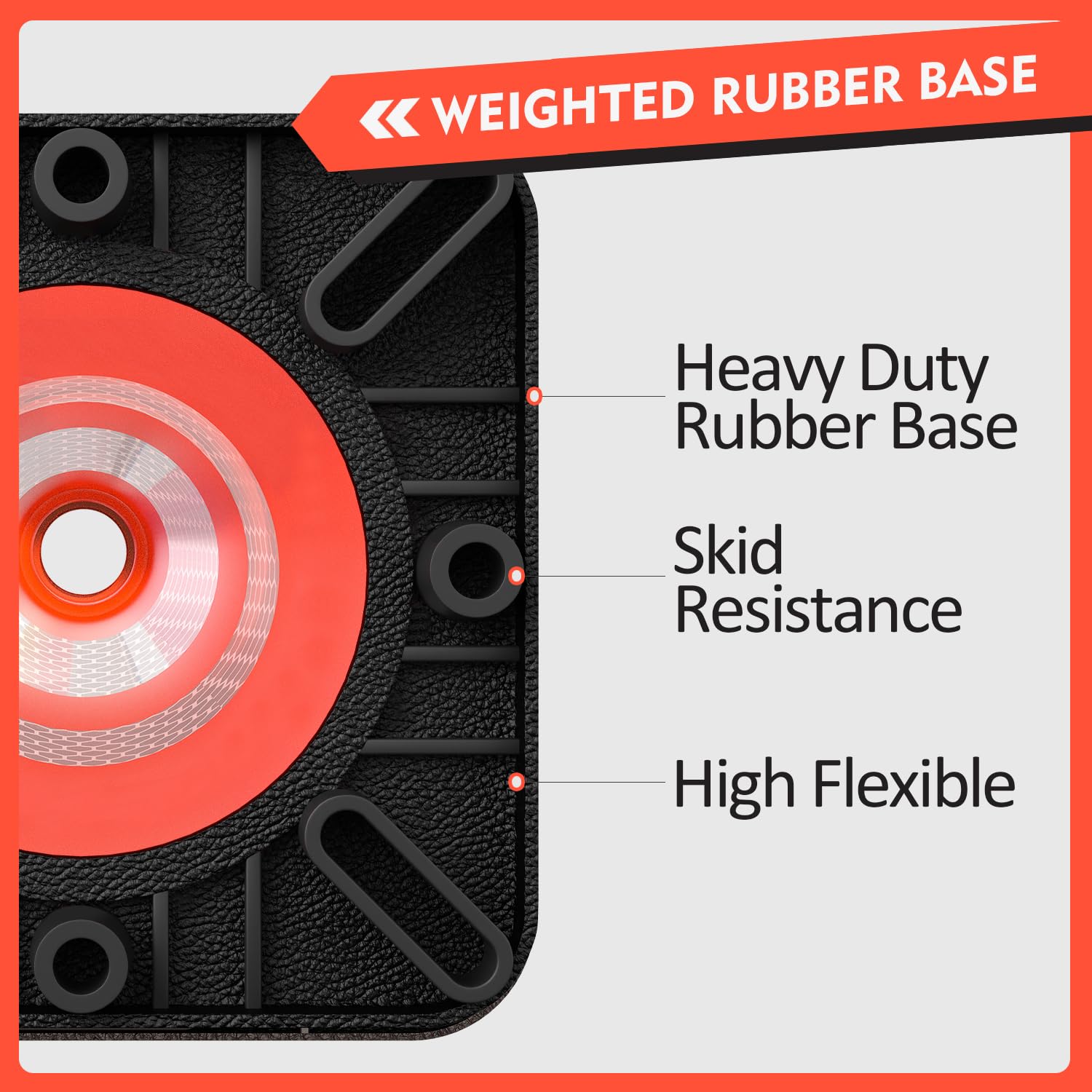 RoadHero 4 Pack Traffic Safety Cones 18 Inch with Black Weighted Base, Plastic PVC Cone, Orange Cones with Reflective Collar, Cones for Parking Lot, Construction Events, Road Safety