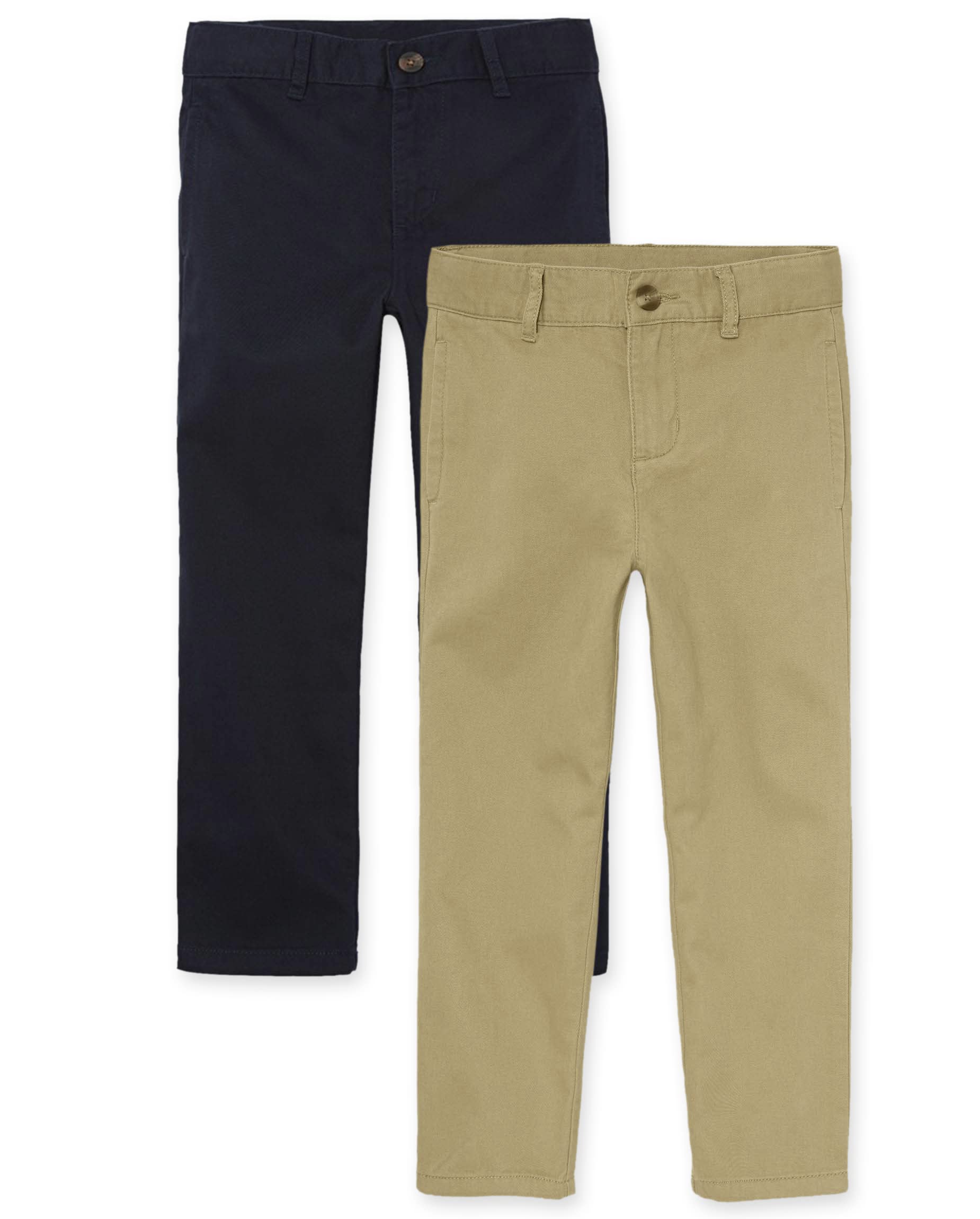 The Children's Place Boys' Stretch Relaxed Straight Chino Pants, Multipacks