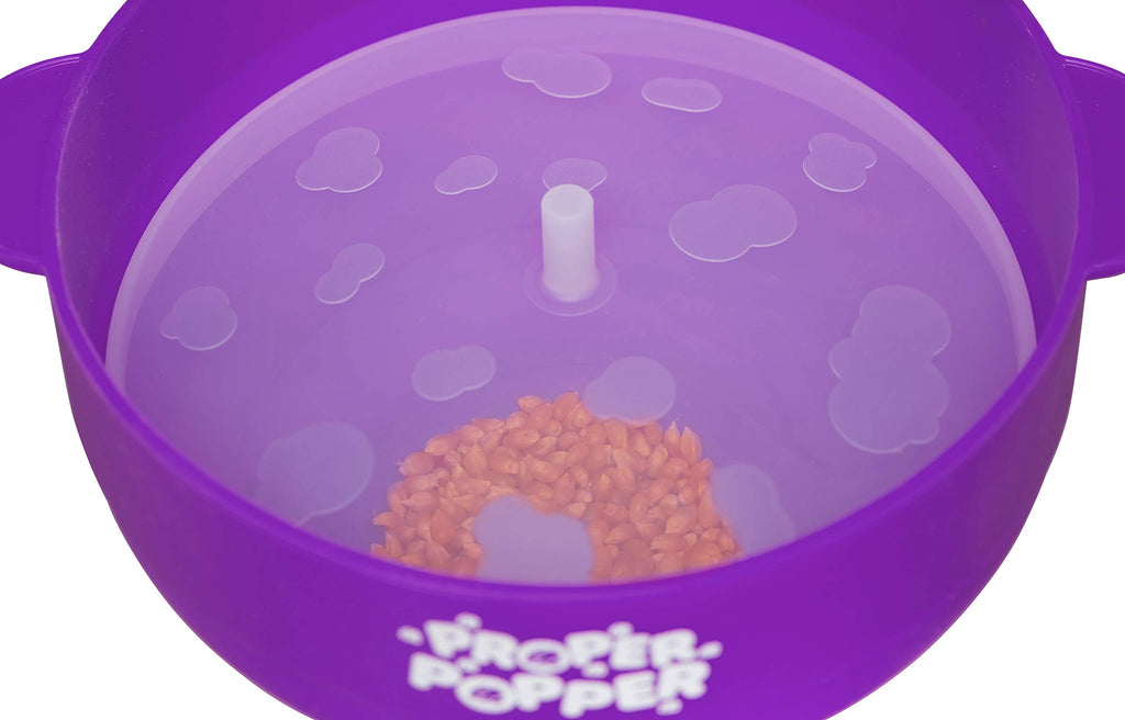 The Original Proper Popper Microwave Popcorn Popper, Silicone Popcorn Maker, Collapsible Bowl BPA Free & Dishwasher Safe - (Aqua)