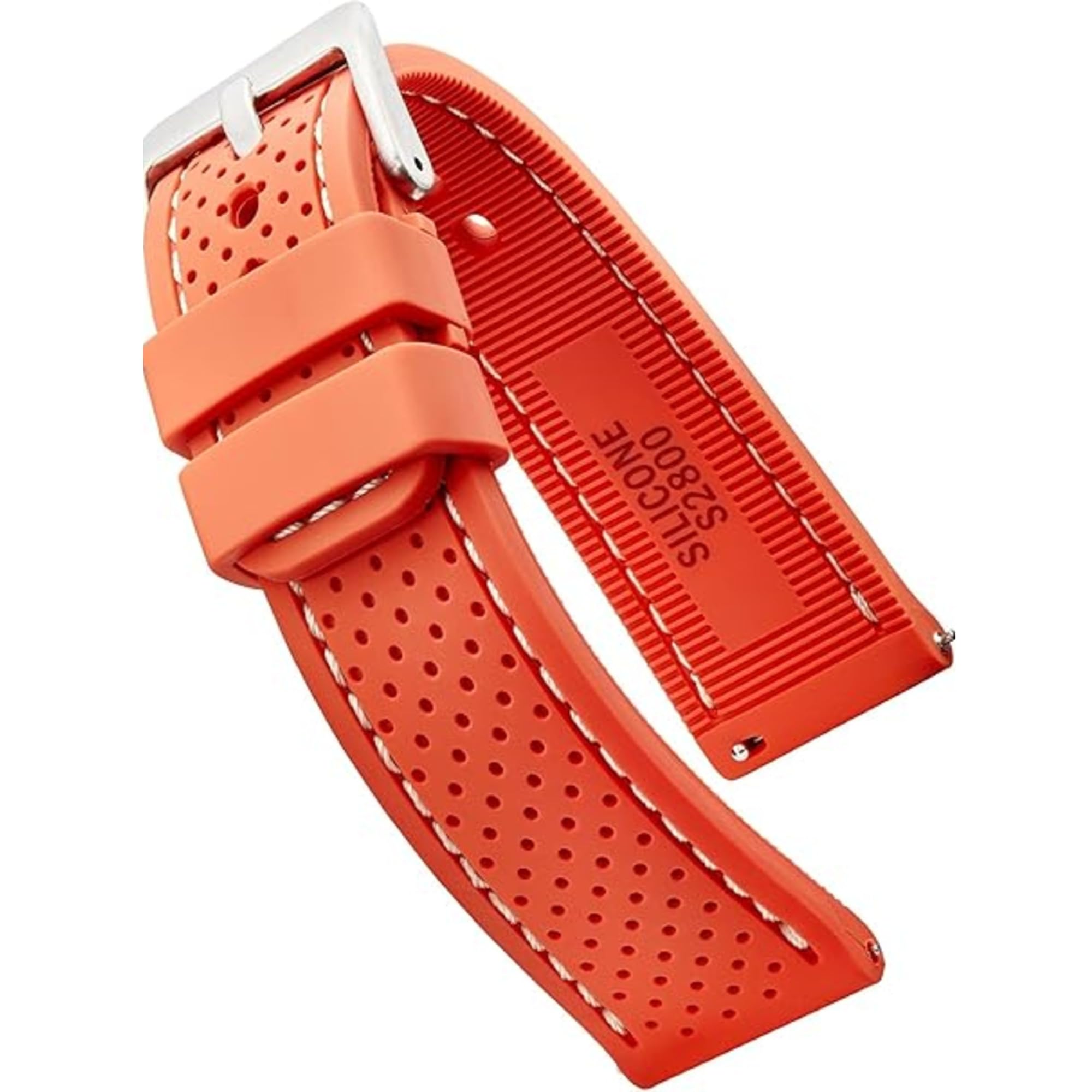 ALPINE Sporty Premium Soft Silicone Adjustable Watch Band - Replacement Rubber Watch Bands for Women & Men - Waterproof Quick Release Watch Straps - Compatible with Regular & Smart Watch Bands