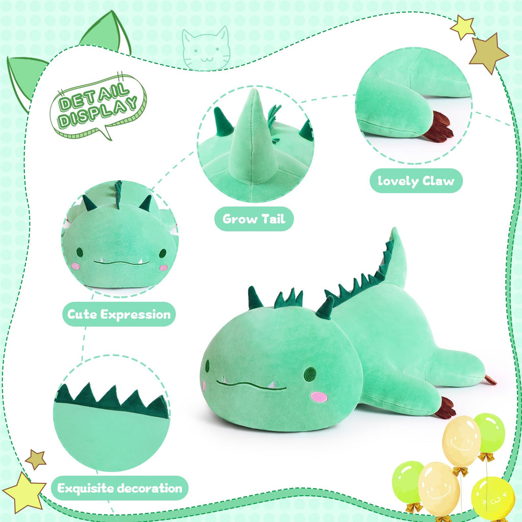 SNOWOLF Black Axolotl Plush Pillow Cute and Soft Axolotl Stuffed Animal Kawaii Plushie Toy Great Gift for Kids, 12"