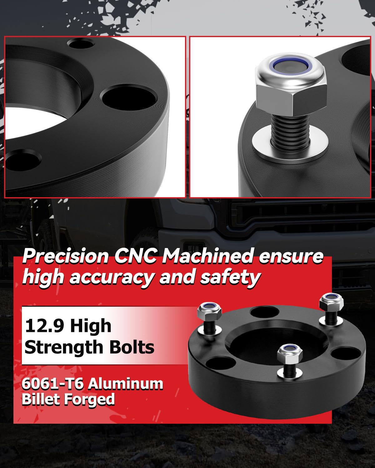 PROEZE 1.5" Front Leveling Lift Kits for 2004-2024 F150 2003-2018 Expedition 2005-2008 Mark LT, 1.5'' Forged Front Strut Spacers Lift Kits