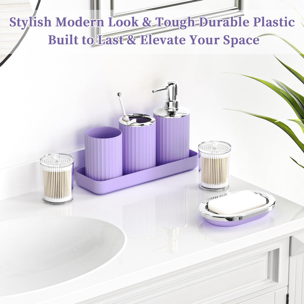 XLHOMO 24 PCS Black Bathroom Accessories Set with Shower Curtain and Rugs, Bathroom Decor Set with Trash Can, Toilet Brush, Soap Dispenser, Toothbrush Holder, Tumbler, Soap Dish and Jars