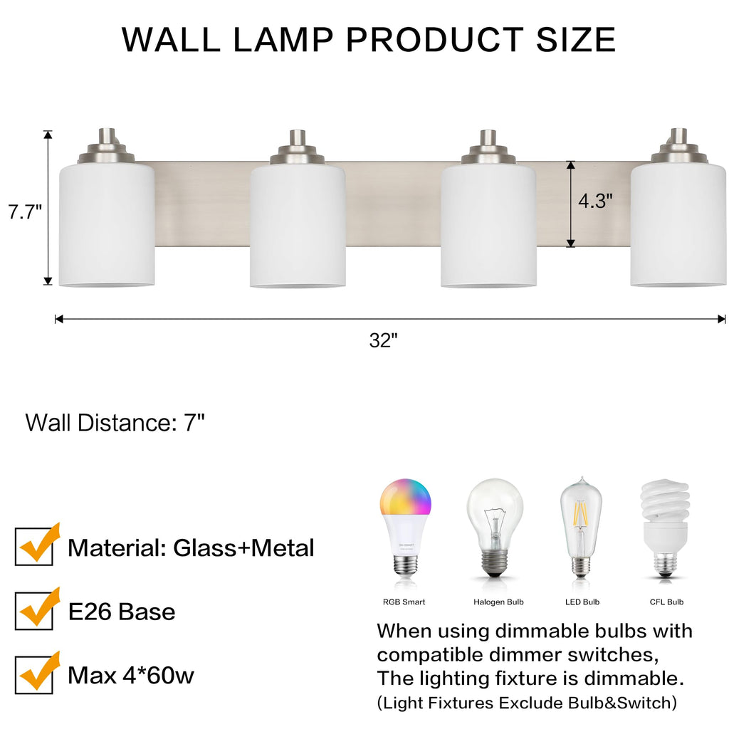 SOLFART 20.1 Inch Black Vintage Bathroom Vanity Light Fixtures Fixtures with Modern Glass Globe Shade Metal Brass Wall Lamp 2 Lights