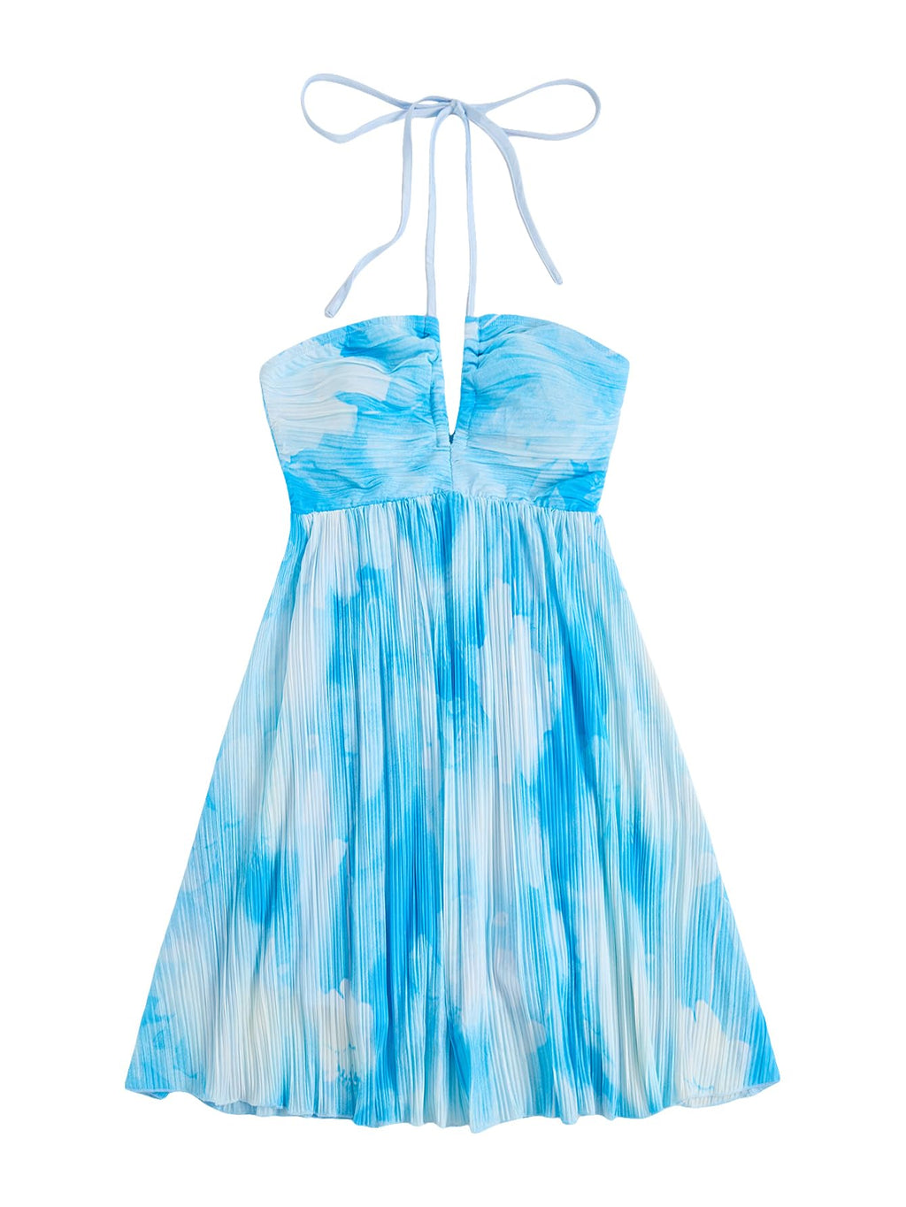SOLY HUX Women's Tie Dye Cami Dress Halter Backless Sleeveless A Line Short Summer Dresses Sundress