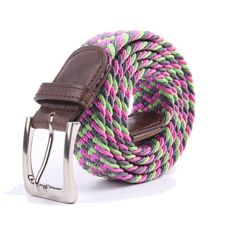 Gelante Canvas Elastic Fabric Woven Stretch Multicolored Braided Belts