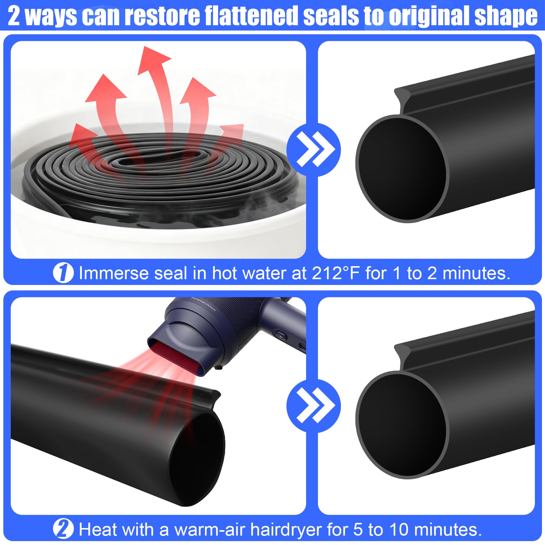 ToLanbbt 8.2FT Garage Door Seals Bottom Rubber 0.19" P Bulb Bottom Weather Seal, Weatherproof Replacement Weather Stripping Compatible with Overhead Door (8.2 FT, Gray)