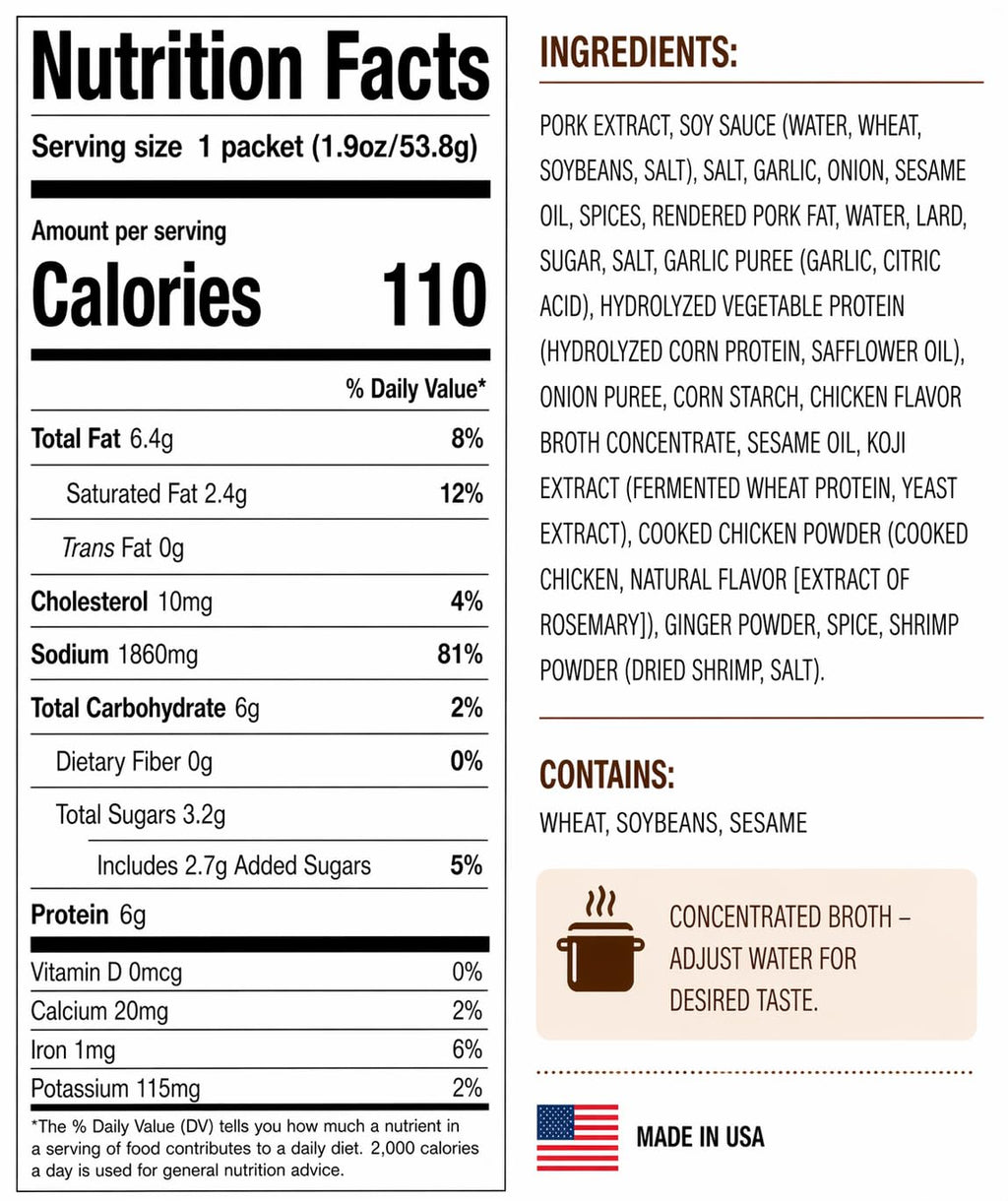 Kitchen Kurume® Japanese Ramen Broth Variety Pack, Tonkotsu (Pack of 6) & Miso Soup Base (Pack of 4), 17.4 Fl Oz, Made in USA, No MSG, No Preservatives