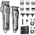 AngFan Professional Hair Clippers for Men Cordless Clipper & Trimmer Set | LCD Display,7200RPM High-Speed Motor,5H Runtime,Wall-Mountable Barber Tools,for Home Use & Professional Barbers