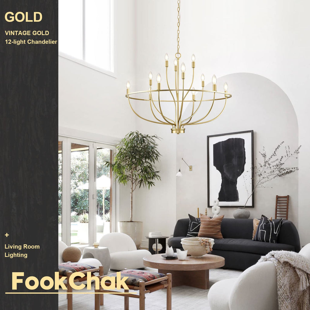 Black Chandelier 6-Light Dining Room Chandelier Kitchen Chandeliers Over Table Round Living Room Chandelier Light Fixture for Bedroom, Kitchen, Foyer
