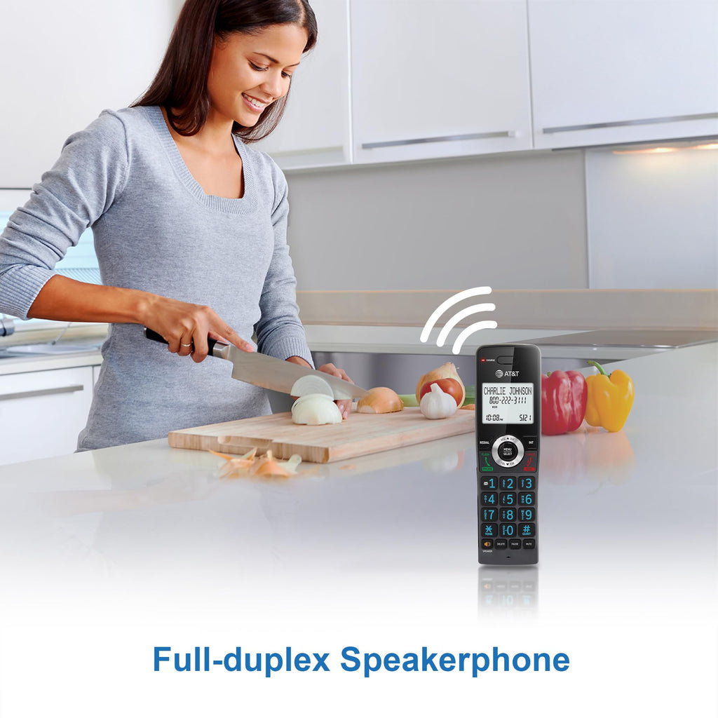 AT&T Landline Home Phone with Call Blocker, Caller ID/Call Waiting, Full-Duplex Handset Speakerphone, Backlit Keypad & Display, Rechargeable Battery, ECO Mode, DECT 6.0: GL2101-11