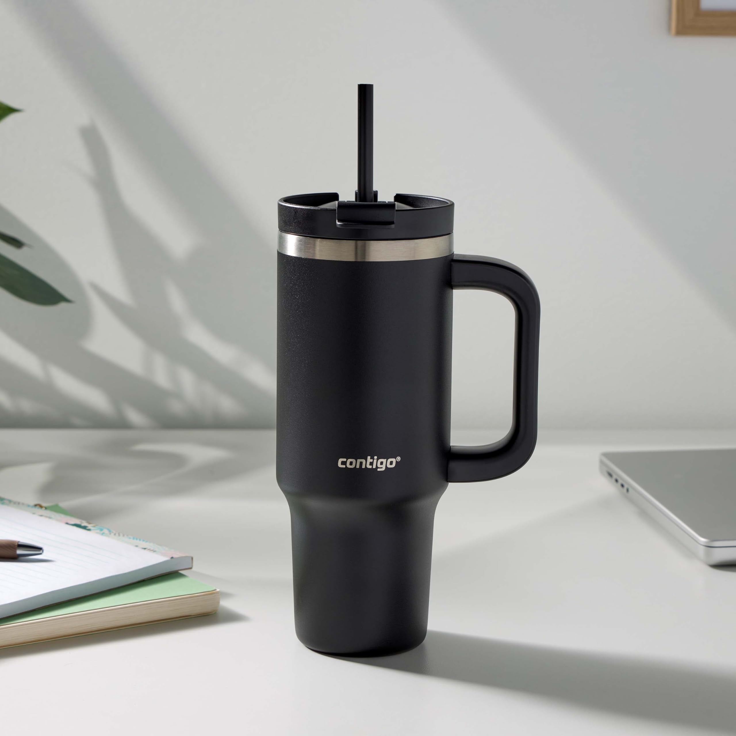 Contigo Streeterville 30oz Tumbler, Stainless Steel Vacuum Insulated, Leak-Proof, Cold for 29 Hours, Fits in cupholders, Licorice