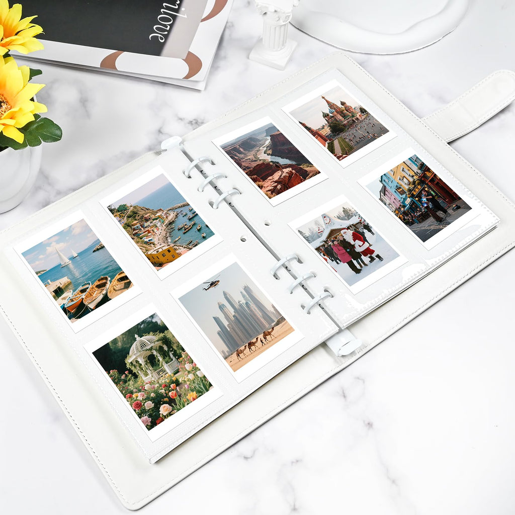 A5 Kpop Photocard Binder with 30 Pack 4-Pocket Card Pages, 6 Ring A5 Binder Card Collector Album with 240 Card Slots,PU Leather Binder Cover with Magnetic Buckle Closure for Organizing Trading Card