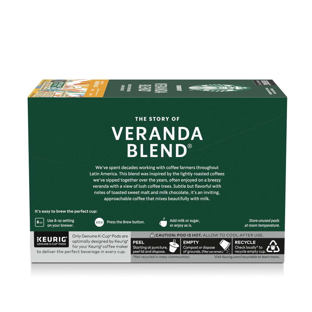 Starbucks K-Cup Coffee Pods, Starbucks Blonde Espresso Roast Hot or Iced Coffee, 22 Keurig Pods