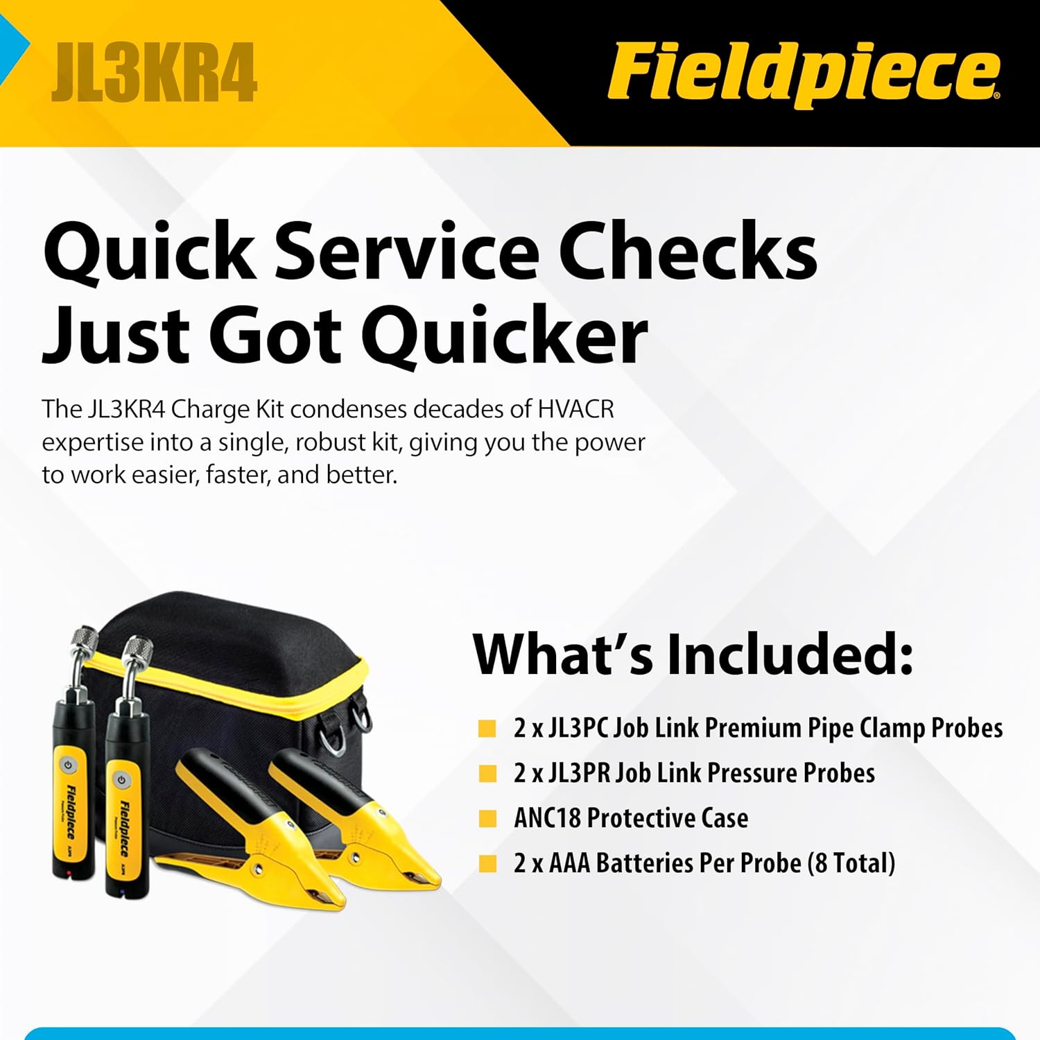 Fieldpiece JL3KR4 HVACR Charge Kit