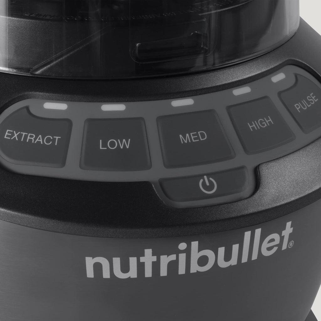 nutribullet Full-Size Blender Combo, Single-Serve & Large Capacity, 1200W, 64oz Pitcher, 32oz Cup, Extractor Blade, 3-Speed, Pulse, Smoothies, Soups, Sauces, Easy Cleaning, Matte Black, NBF50500AK
