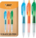 BIC Intensity Clic Black Gel Pens, Medium Point (0.7mm), 12-Count Pack, Retractable Gel Pens With Comfortable Grip (packaging may vary)