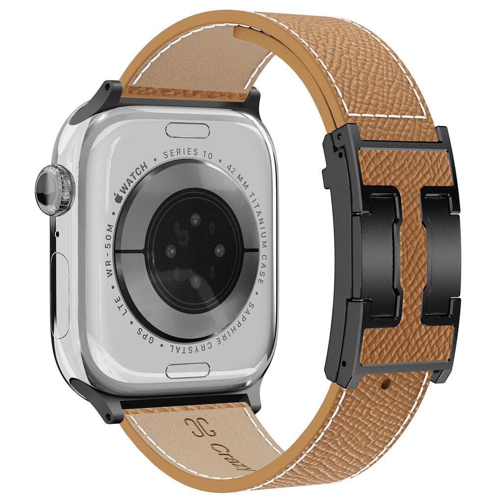 Designer Leather Band Compatible with Apple Watch 49mm46mm45mm44mm42mm41mm 40mm38mm for Women,Magnetic Buckle Replacement Strap for iWatch Ultra 3/2 /1 SE 3/2/1 Series 11/10/9/8/7/6/5/4/3/2/1
