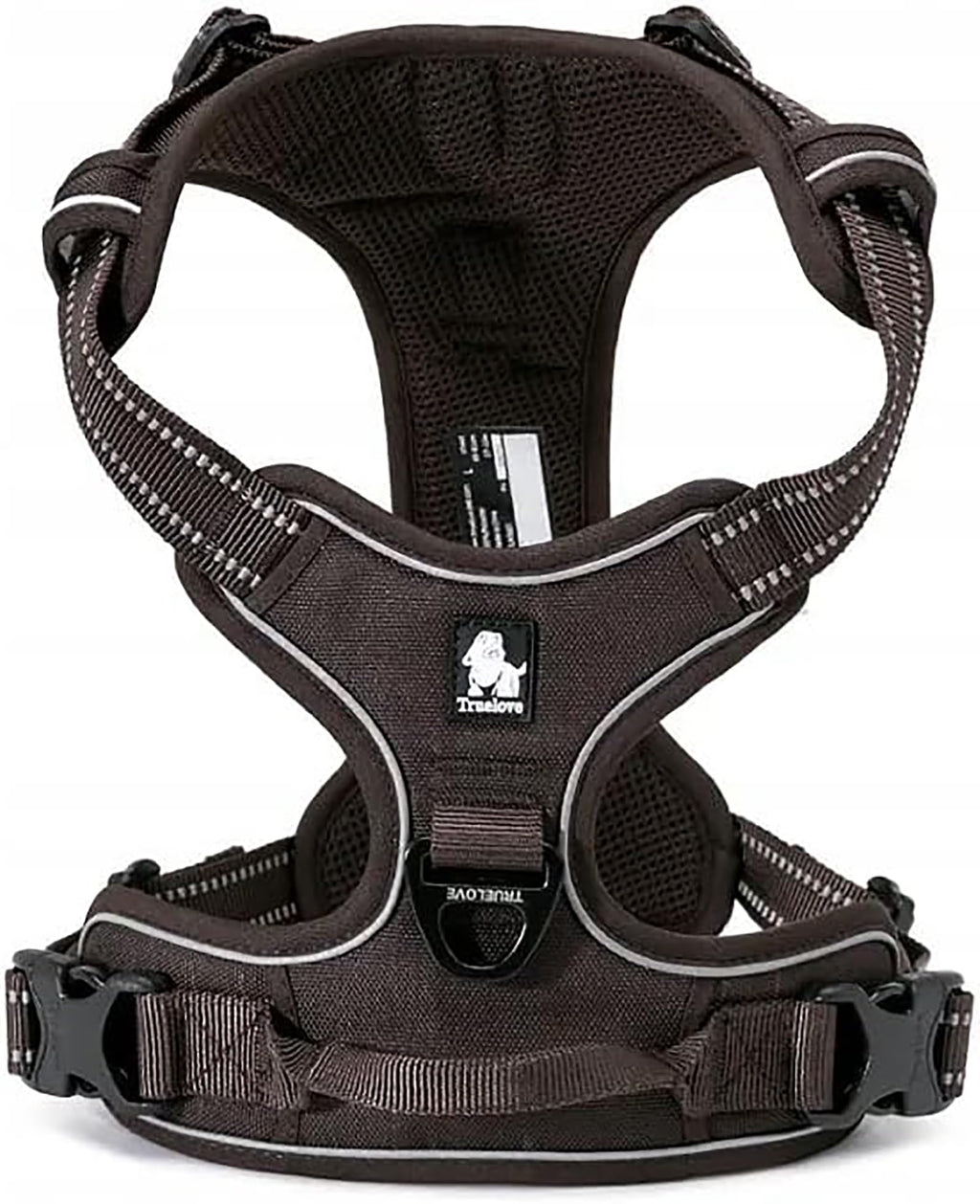 TRUE LOVE Adjustable No-Pull Dog Harness Reflective Pup Vest Harnesses Comfortable Control Brilliant Colors TLH5651(Black,XS)