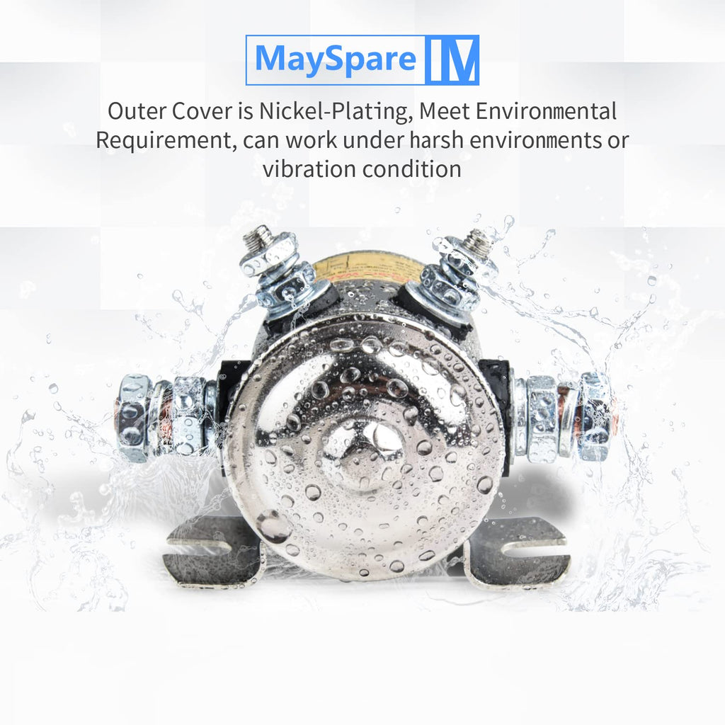 MaySpare Max Transient 200A Trombetta 12V Solenoid Relay 3 Terminal Heavy Duty Winch Marine 24106 SPST 12 Volt Solenoid