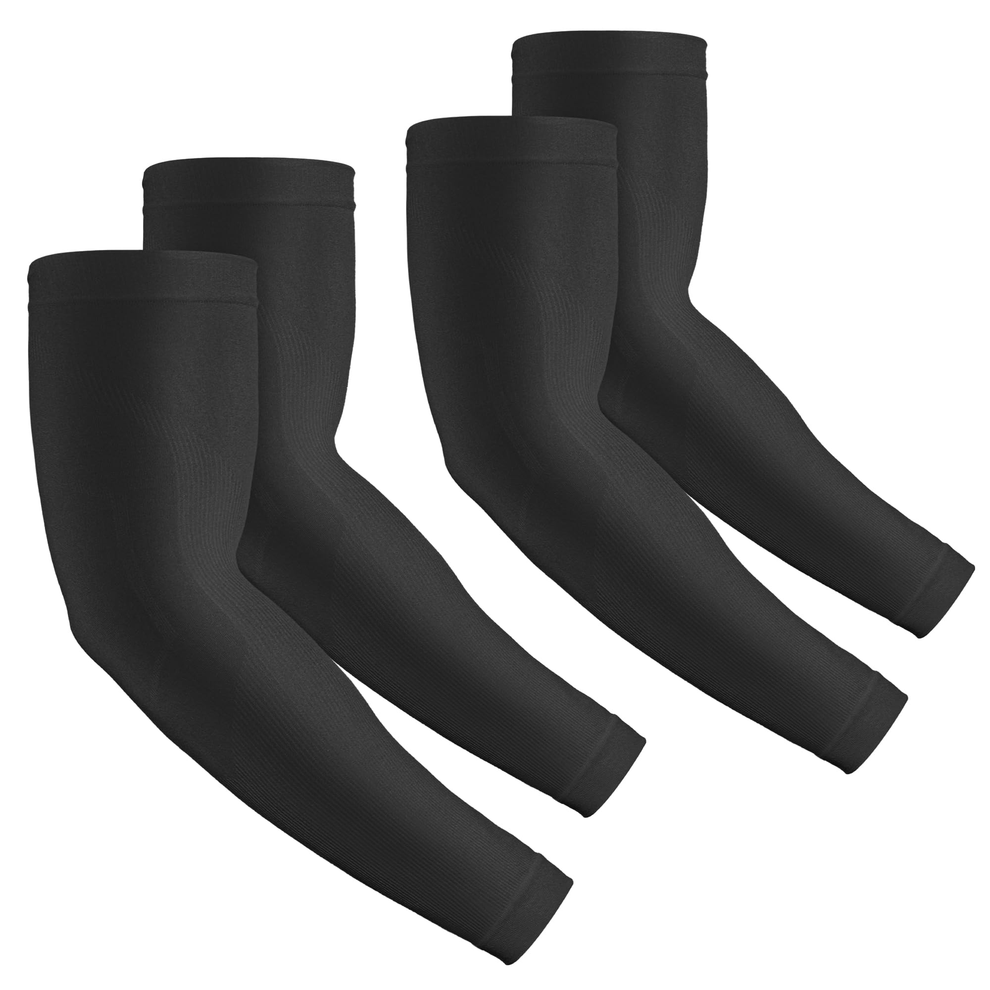 2 Pairs UV Protection Cooling Arm Sleeves Compression Sun Sleeves for Men Women Youth, Tattoo Cover Up, UPF 50