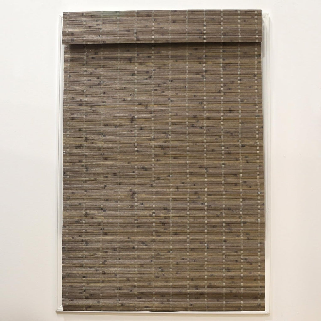 Radiance Cordless Bamboo Roman Shades for Windows - Flatstick Bamboo Blinds for Semi-Private Light Control - Easy to Lift & Fold Up Window Shades - Cocoa - 23 in. W x 64 in. L - (2216300E)