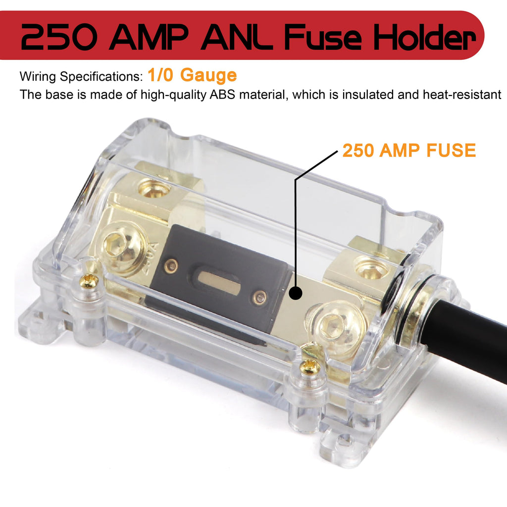 0 Gauge Amp Wiring Kit,3000 Watt Amplifier Sub Installation Kit Make Connections and Brings Power to Your Radio,Subwoofers and Speakers