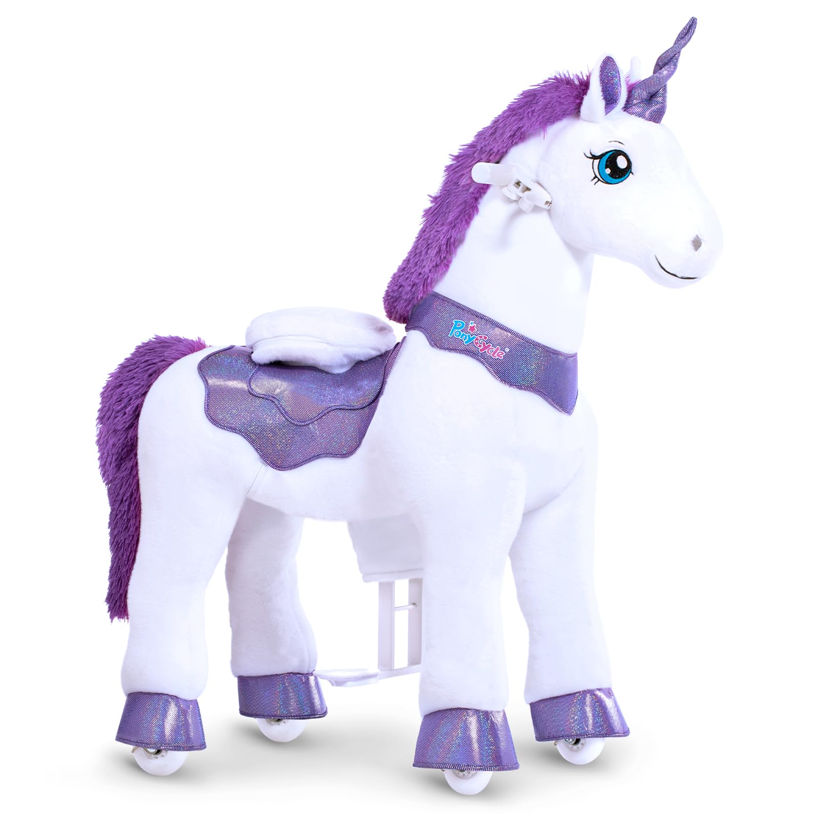 PonyCycle Ride on Toys Riding Black Horse Toys No Battery Required (with Brake/ 30" Height/Size 3) Pony Rider Walking Animals Rocking Horse Ride on Horse for Kids Riding Toys E338