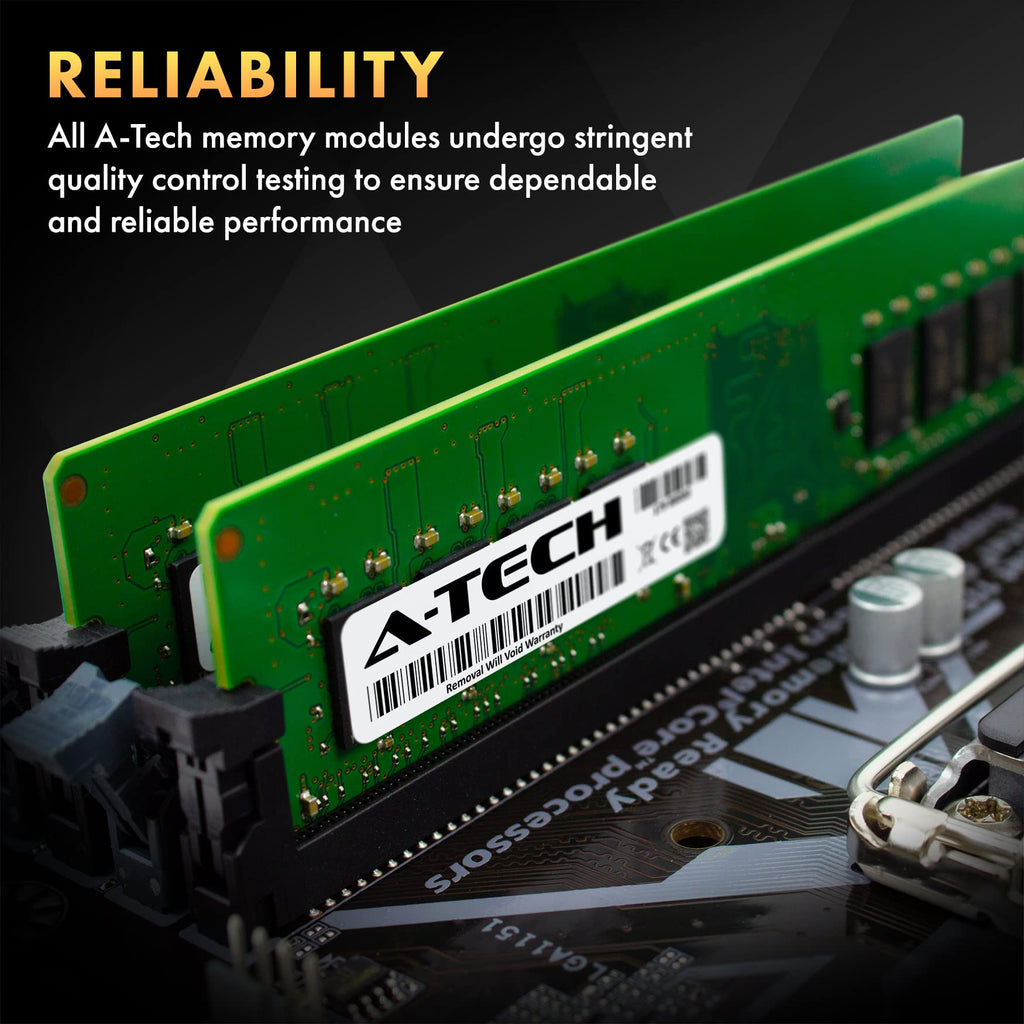 A-Tech 8GB DDR4 3200 MHz UDIMM PC4-25600 (PC4-3200AA) CL22 DIMM Non-ECC Desktop RAM Memory Module