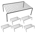 Large Cabinet Storage Shelf Rack (16.1 x 10.2 Inch), Kitchen Counter Organizer, Fridge and Bathroom Cupboard Storage Rack (Black, 2)