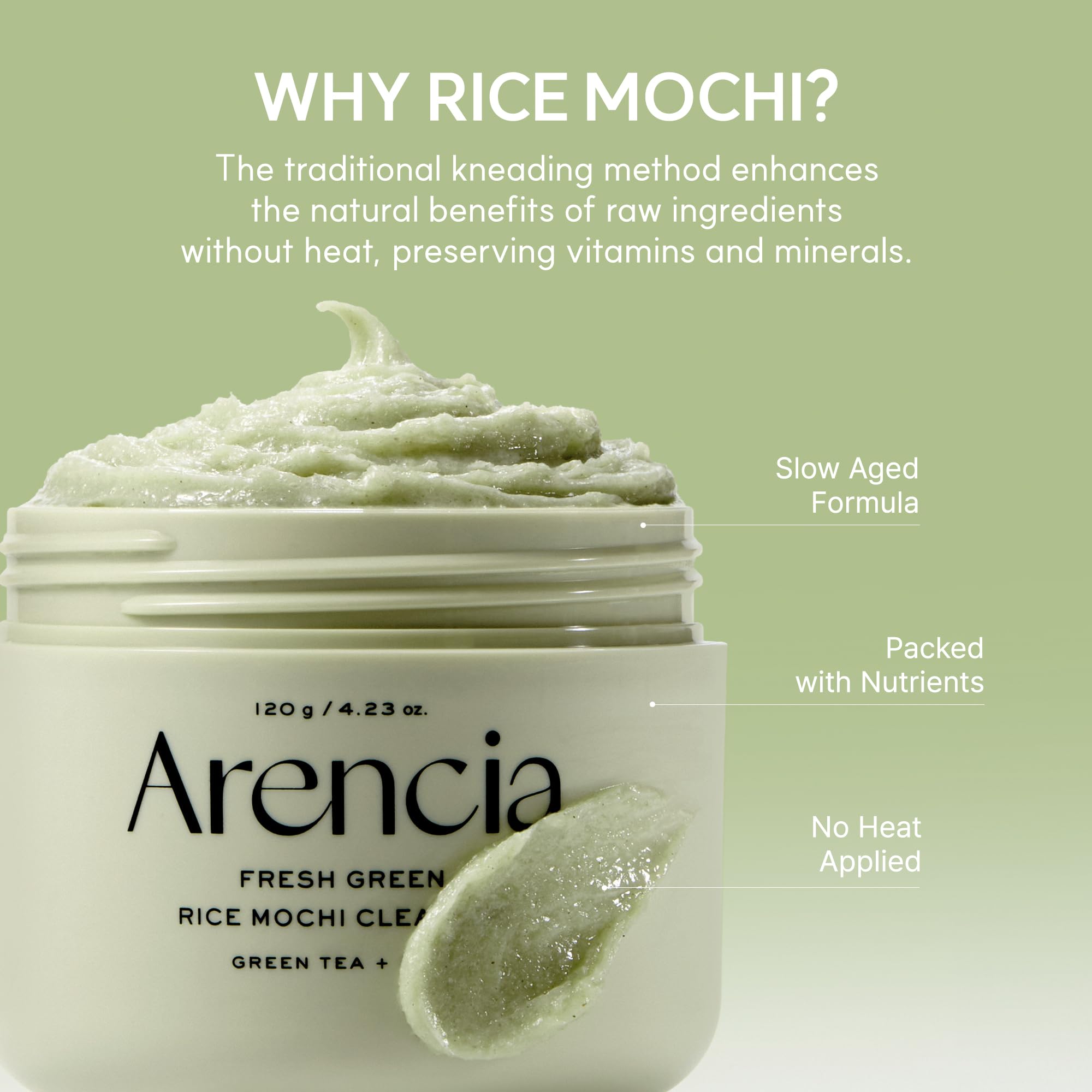 Arencia Calendula Rice Mochi Fresh Cleanser - Moisturizing & Deep-Cleansing (1.76oz)