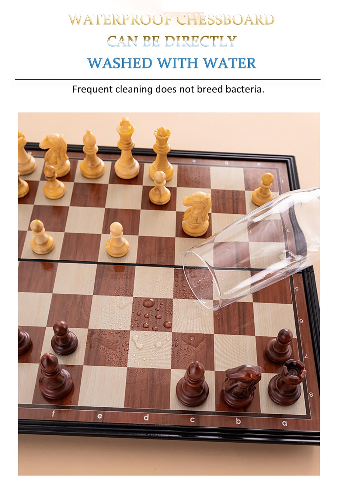 Chess Sets Magnetic Board Games - 11.8 Inches Travel Chess Set for Teenager & Adults, Wooden-Style Folding Portable Chess Gifts Classic 2-Player Strategy Family Game for Beginner and Professional