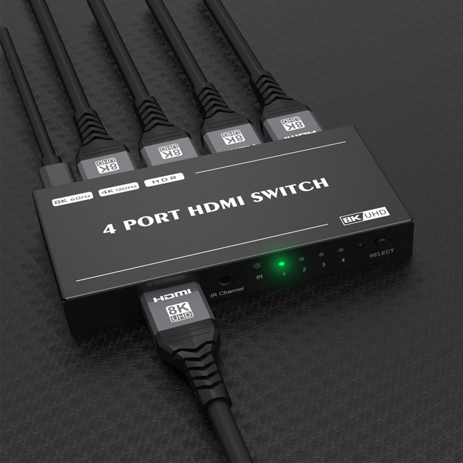 HDMI 2.1 Bi-Directional Switch Ultra HD 8K HDMI Switcher 2 in 1 Out/ 1 in 2 Out HDMI Switch Supports 8K@60Hz/ 4K@120Hz 48Gbps Compatible with Switch/Switch OLED PS5/4 Xbox Roku Apple TV Fire TV Stick