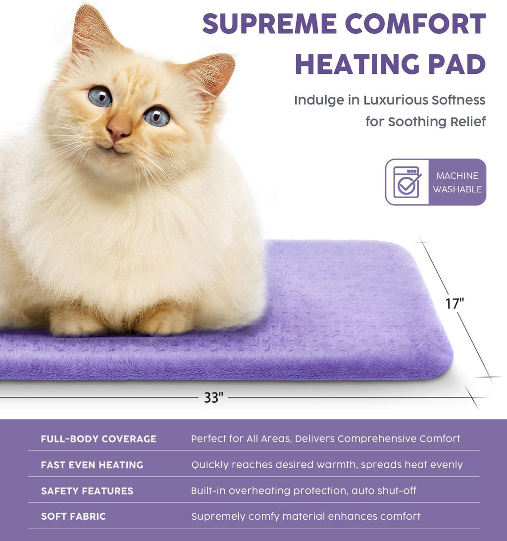 Fathers Day Dad Gifts from Daughter, Heating Pad for Back Pain & Cramps - Ultimate Pain Relief & Versatile Gift for Women, Men - Ideal for Christmas, Soft Machine Wash Fabric, King Size 12"x24"