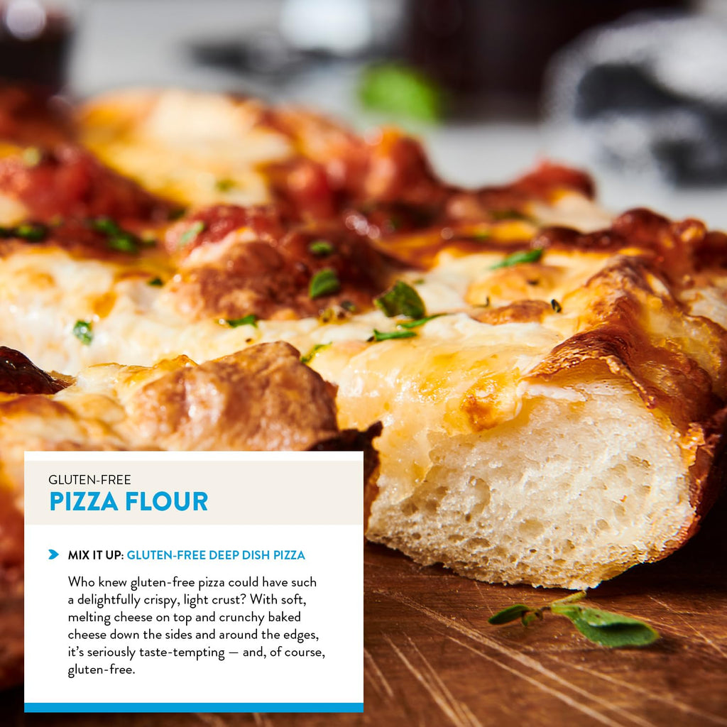 King Arthur Gluten Free Pizza Flour: Crispy Neapolitan-Style Crust - 32 Oz Box, Perfect for GF Baking, Celiac-Friendly, 00 Pizza Dough Mix