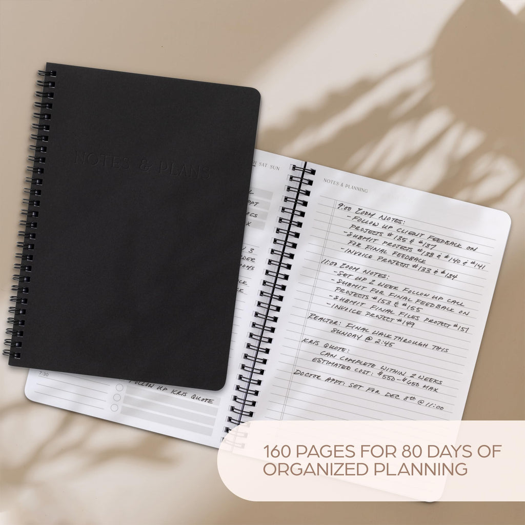 Beautiful Daily Planner And Notebook With Hourly Schedule - Aesthetic Spiral To do List Notepad to Easily Organize Your Tasks And Appointments - Stylish Book And School Or Office Supplies