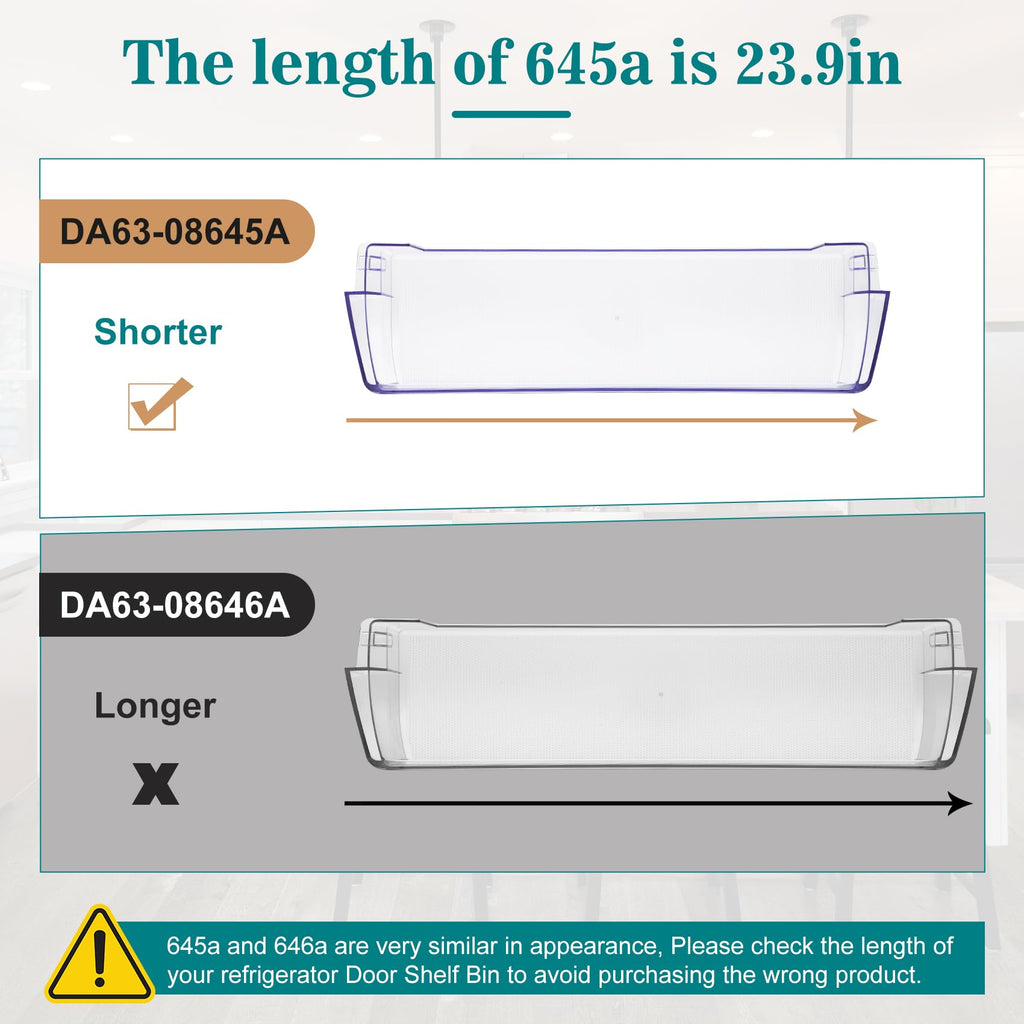 DA63-08645A Door Shelf Bin (OEM) Compatible with samsung RT18M6215SG, RT18M6215SR, etc, Part Number: PD00044855,4864777, AP6241328, PS12082570, EAP12082570