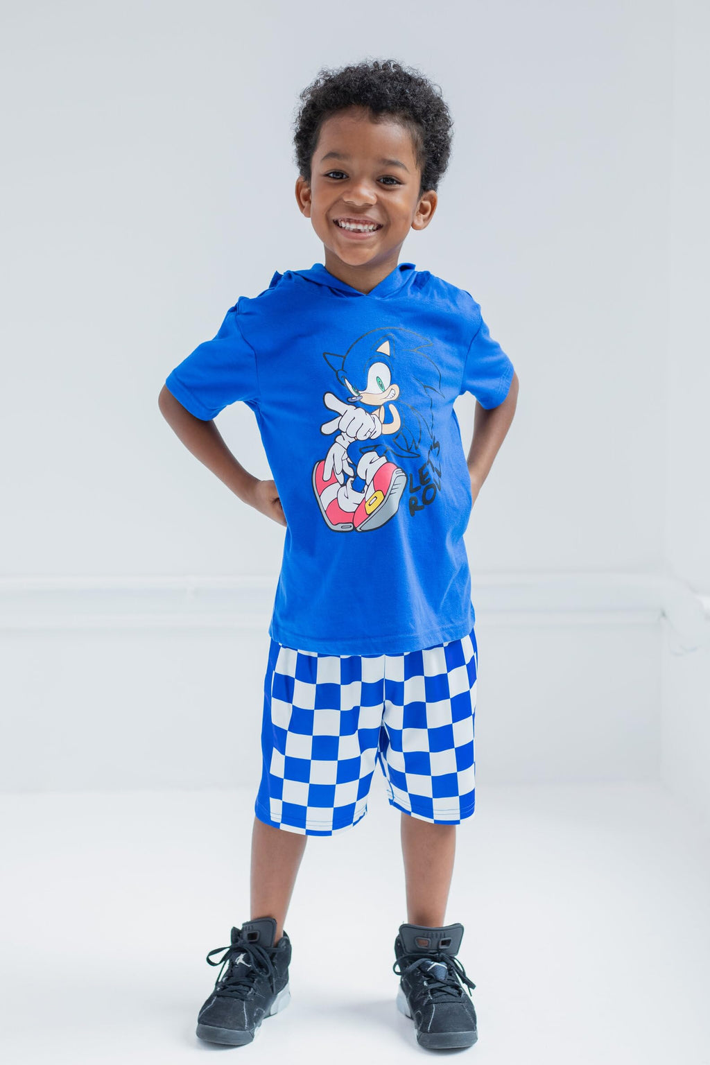 SEGA Sonic the Hedgehog Cosplay T-Shirt and Mesh Shorts Outfit Set Little Kid to Big Kid