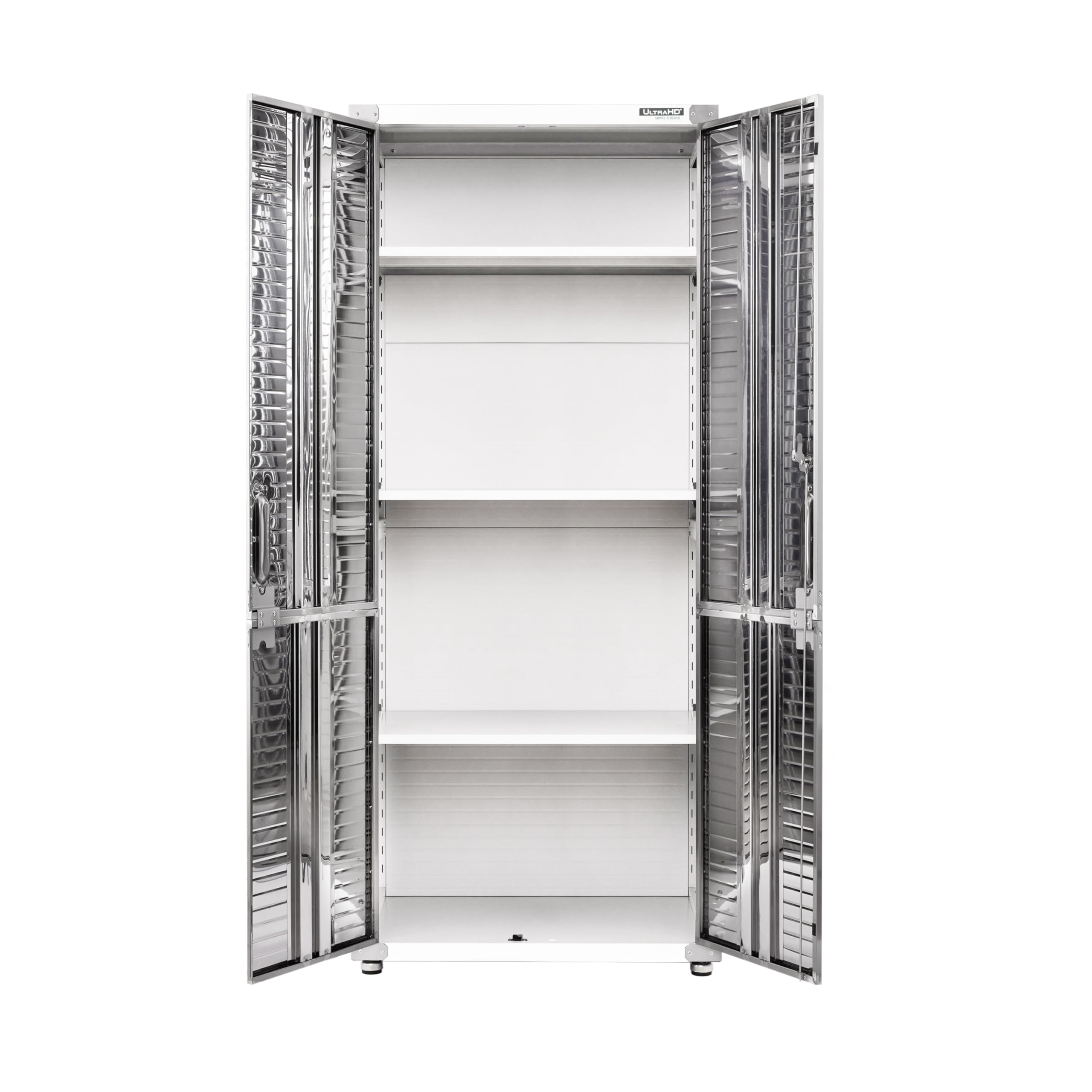 Seville Classics UltraHD Solid Steel Lockable Metal Storage Cabinet Locker Organizer, w/Adjustable Shelves for Garage, Warehouse, Office, Classroom, Granite, 30" W x 18" D x 72" H
