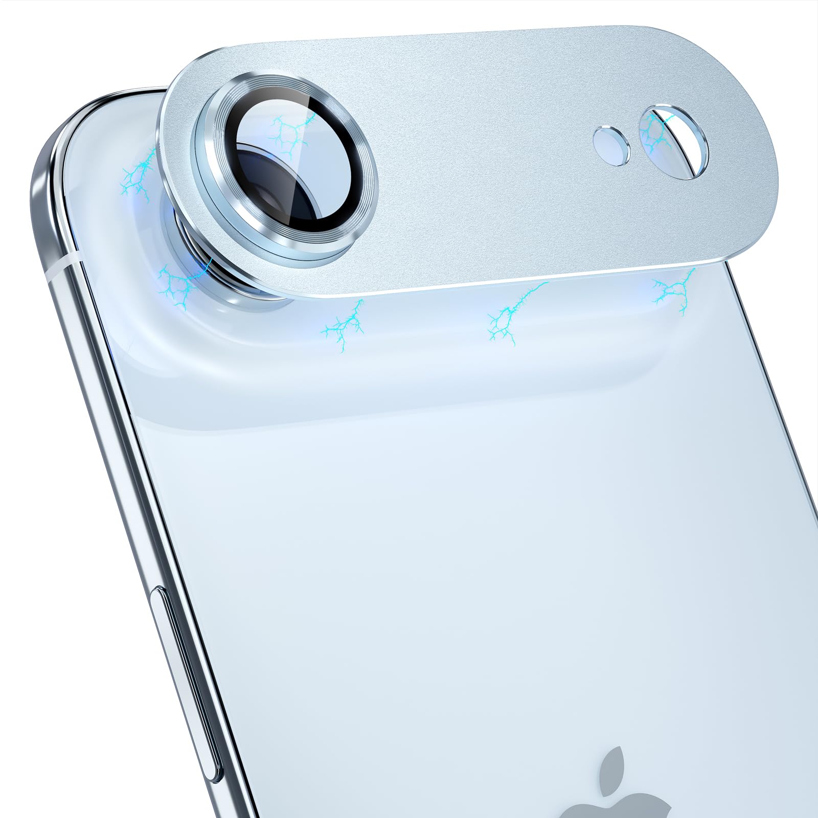 Choiche Compatible for iPhone 16 Pro/iPhone 16 Pro Max Camera Lens Protector, Bling Camera Cover with 9H Tempered Glass Lens Screen Protector Metal Ring Decoration Accessories(Black)