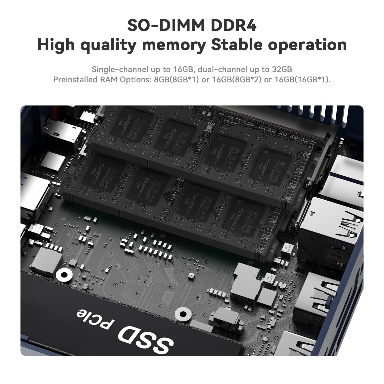 Beelink SER3 with AMD Ryzen 3 3200U, 8GB DDR4, 480GB NVMe M.2 SSD,Dual Display via HDMI 4K@60Hz Output, WiFi5, BT5.0, 1000M LAN, W-11 pro Gaming Office Mini Computer