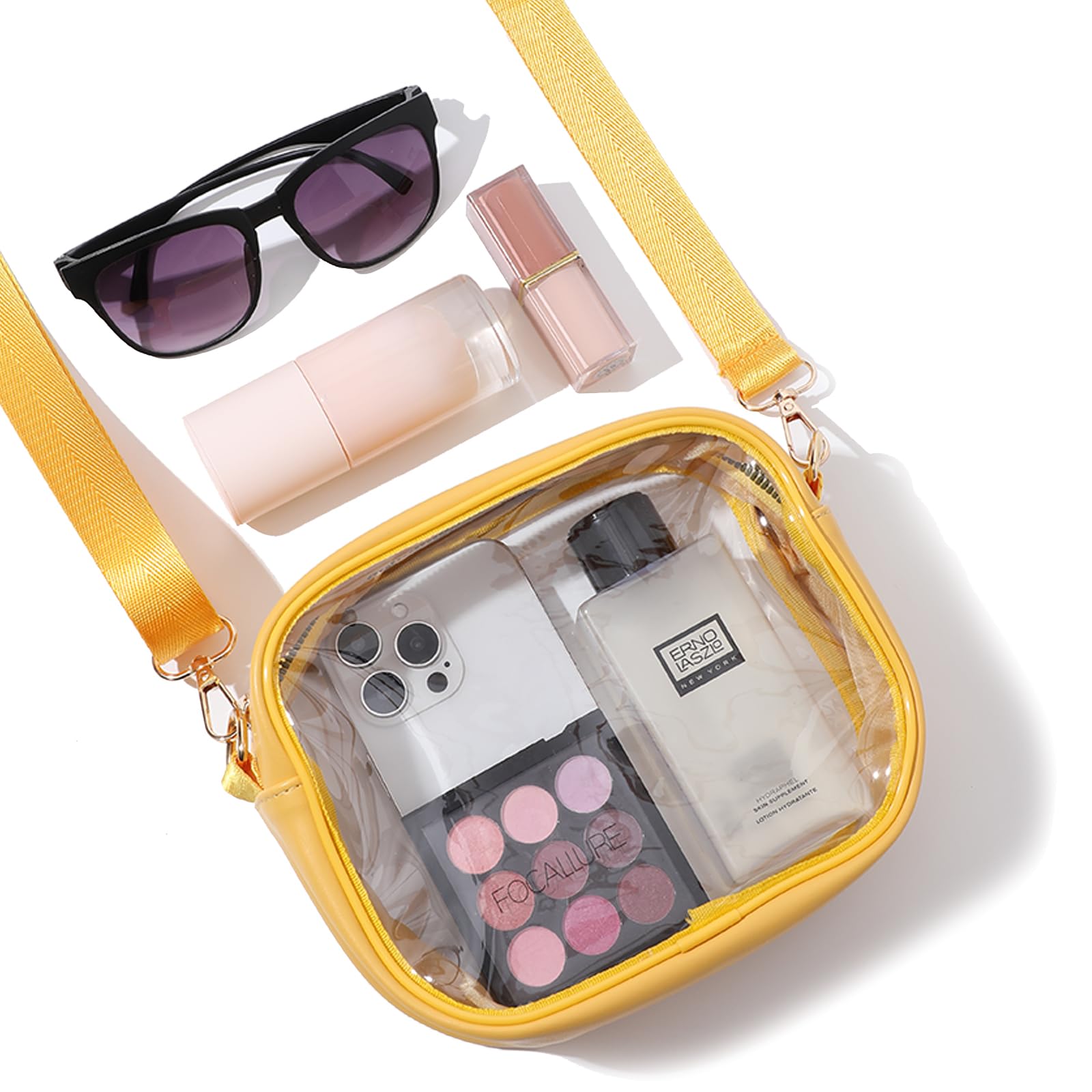 TOBVZOO Clear Bag Stadium Approved, Crossbody Transparent Bag for Concerts Sports Events, Purses for Men & Women