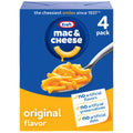 Kraft Mac and Cheese, 4 Boxes, for Easy Dinner or Dinner Sides, Original Flavor, No Artificial Flavors, Preservatives or Dyes, 7.25 oz