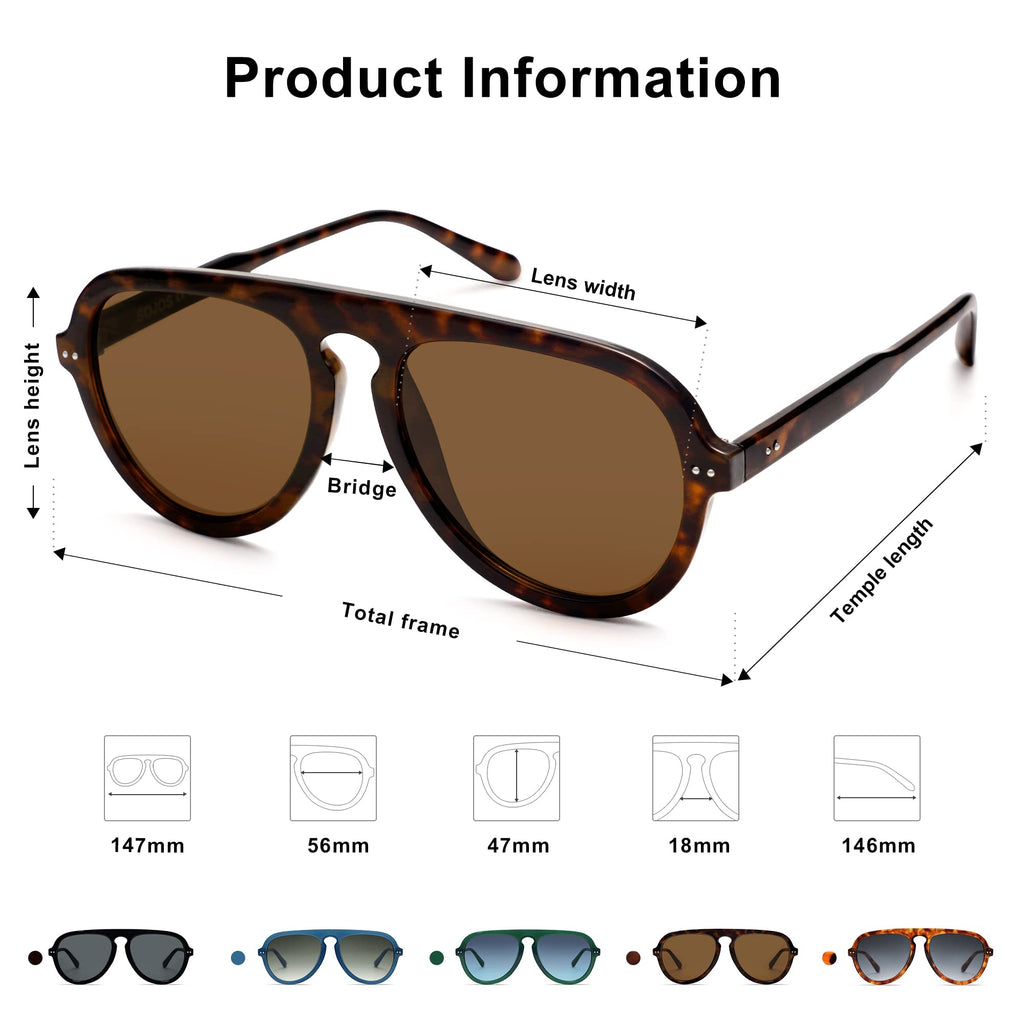 SOJOS Retro Aviator Sunglasses Womens Mens Vintage Plastic Frame Shades Lentes De Sol Para Mujer SJ2255